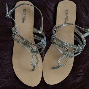 Kenneth Cole reaction pewter sandals